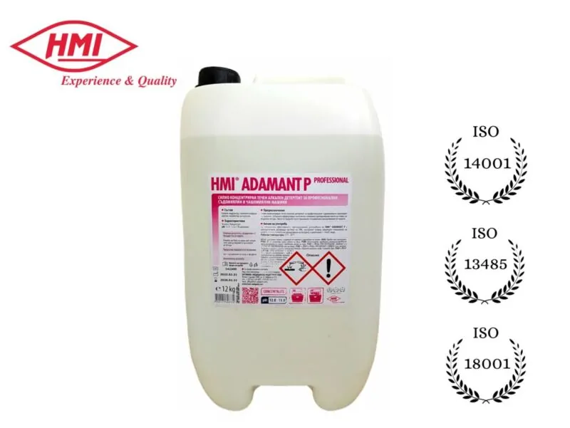 HMI® ADAMANT P 12 кг Концентрат за измиване на съдомиялни и чашомиялни машини за 12 000 л вода