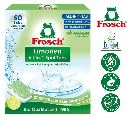 Frosch Еко таблетки за съдомиялна „Всичко в 1“ - 50 бр.