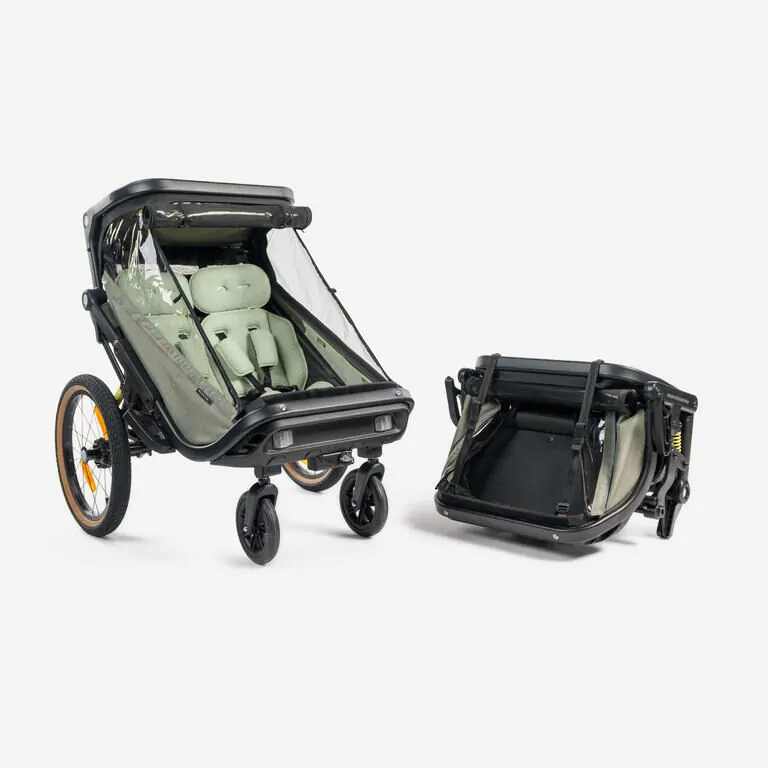 ROCKRIDER КОМПАКТНО СГЪВАЕМО РЕМАРКЕ ЗА ДЕТЕ EXPL 900, 2-МЕСТНО, С ФУНКЦИЯ БЕБЕШКА КОЛИЧКА